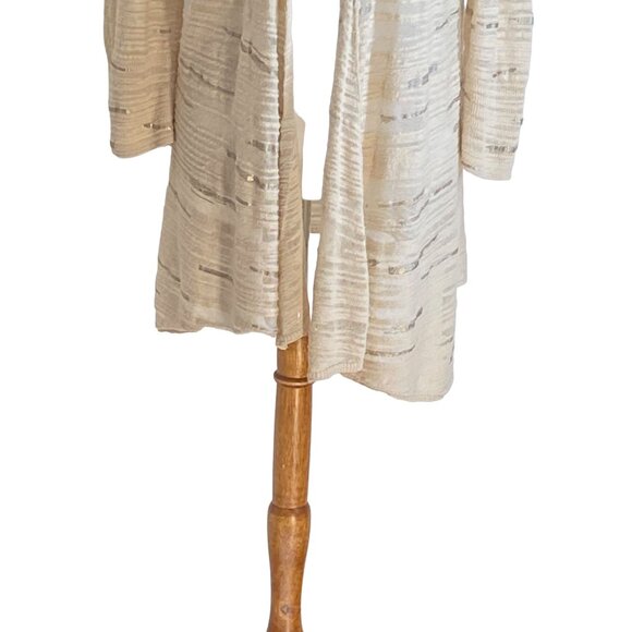 Nic+Zoe Linen Cardigan Beige Size L - Picture 6 of 13